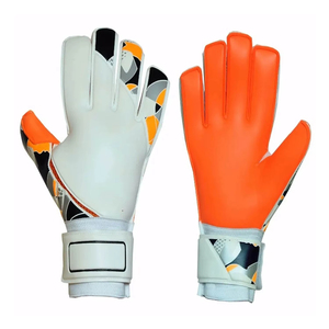Unisex Professional Leather Goalkeeper Gloves Adjustable Wrist <b>Strap</b> Hook Loop Closure for Outdoor Soccer Training Match Finger - Product Image 1