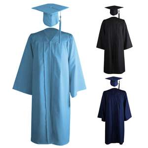 Uniforme de graduation en plusieurs couleurs pour les diplômés universitaires Robe de graduation Cosplay pour étudiants avec chapeau - Product Image 6