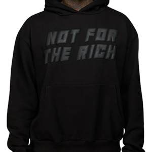 Sweat à capuche noir surdimensionné pour homme, 380GSM, coton biologique lourd, streetwear, pull avec logo imprimé en relief mat - Product Image 5