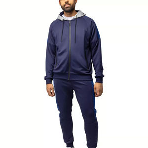 Chándal con cremallera personalizado de alta calidad para hombre, talla personalizada, 450 g/m², transpirable, mejor diseño, chándal deportivo liso con cremallera para hombre - Product Image 1