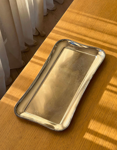 Bandeja de Chocolate Rectangular de Metal, Moderna, de Lujo, de Alta Calidad, Hecha a Mano, Apta para Lavavajillas, Personalizable - Product Image 1