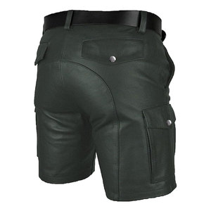 Pantalones cortos de cuero de calidad superior del último diseño Pantalones cortos de cuero de nueva llegada Pantalones cortos de cuero MOQ bajo para hombres - Product Image 4