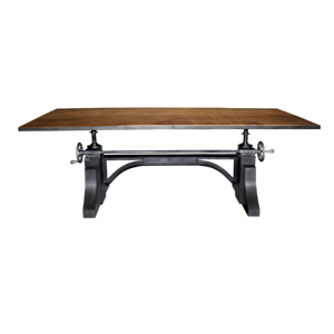 Juego de mesa de comedor con Base de Metal Industrial de alta calidad, madera de mango macizo, Metal pesado para uso en muebles del hogar, hoteles, cafeterías, gimnasios, villas - Product Image 1