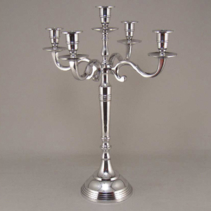 Chandelier en métal et aluminium au dernier design moderne chandelier à 5 bras fini argent centre de table de mariage décoration de table - Product Image 6