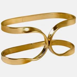 Anillos de Servilleta de Metal Plateado y Dorado para Decoración de Mesa de Hotel - Product Image 6