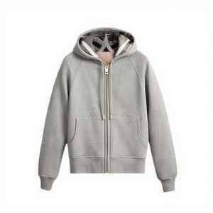 custom High Quality Soft Cotton <b>Zip</b>-<b>up</b> <b>Jacket</b> for Women Custom Logo Hoodie - Product Image 6