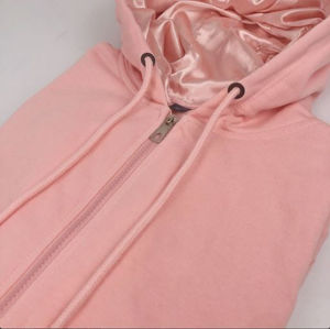Fashion Zip up Winter Custom New Arrival Unisex Cotton Sweatshirt Outdoor Soft Fleece Silk Satin Lined Hoodie Breathable - Product Image 2