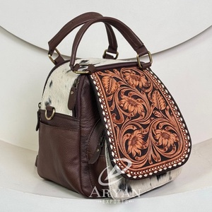 Gran oferta, mochilas de cuero de vaca con herramientas manuales multifunción de gran capacidad personalizadas, mochila de viaje convertible elegante para mujer - Product Image 1