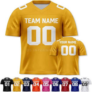 Fabricant OEM Vente en gros Maillots de football américain Conceptions personnalisées Séchage rapide Maille Broderie Polyester Uniforme d'équipe - Product Image 2