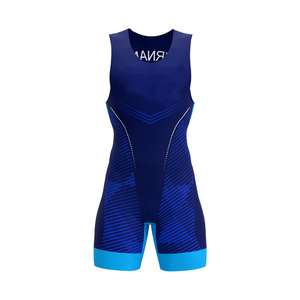 Service OEM bleu Plus Size Blue Wrestling Singlet Personnalisé 100% Polyester Wrestling Singlets - Product Image 3