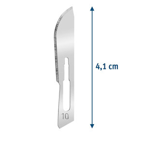 Juego de 10 Bisturís Weitamei de 13 cm con Mango de Acero Inoxidable, Empaquetados Individualmente y Estériles, con Soporte, Kit Quirúrgico Manual Reutilizable, con Certificación CE - Product Image 2