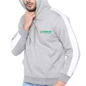 Sweat-shirts à capuche unisexes personnalisés à manches longues avec logo OEM, couleur unie, décontractés, 100% coton, molleton/polaire française, séchage rapide - Product Image 5