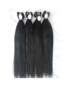 공장 드롭 배송 버진 자연 블랙 컬러 #1 Smoothest 22 인치 스트레이트 블랙 여성 브라질 인간의 머리 공급 업체