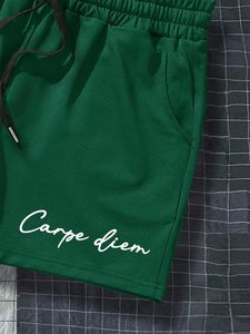 Pantalones cortos de chándal de verano de algodón de calle alta personalizados para hombre logotipo sólido impreso malla teñida con cordón en la cintura bolsillos frescos teñidos lisos - Product Image 3