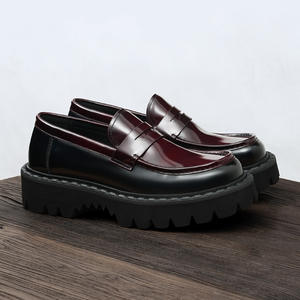 รองเท้าหนังแบบมีแถบยางยืดและส้นรองเท้าทนทานต่อการสึกหรอสำหรับผู้ชาย รองเท้าแบบทางการ - Product Image 3