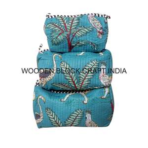 Sac de toilette personnalisé en coton à franges, matelassé, avec fermeture éclair, style bohème, grande capacité, pour voyage - Product Image 6