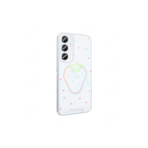 Étui de protection en silicone transparent de haute qualité avec design nœud, coque rigide personnalisée pour Samsung Galaxy S24 FE - Dos brillant - Product Image 3