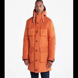 Abrigo acolchado de invierno con logotipo personalizado para hombre, chaqueta Formal de otoño e invierno, cierre de cremallera, abrigo impermeable de tela de lona, ropa de abrigo - Product Image 2