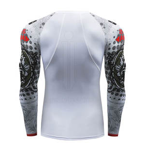 Poliéster Spandex OEM Hombres Personalizado Rash Guard Hombres Venta al por mayor Manga corta Rash Guard - Product Image 3