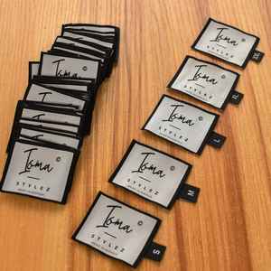 Etiqueta tejida de ropa de marca personalizada 100, etiqueta de tela para ropa con logotipo, pliegue final/pliegue central de 2x5cm, alta calidad - Product Image 3