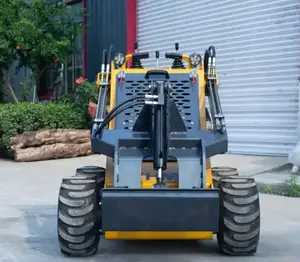 Gloednieuw Wiel Type Mini Lader Skid Stuur Loader Kleine Skidd Stuur Met Maaier Bijlagen Beschikbaar Voor Verkoop