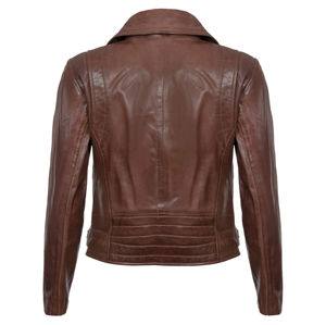 Veste en cuir pour femme OEM en cuir véritable classique, vêtements de tous les jours, fabriquée au Pakistan pour un style intemporel - Product Image 6