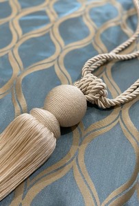 Attaches de rideaux : attaches en corde naturelle et en coton avec pompons - Product Image 2