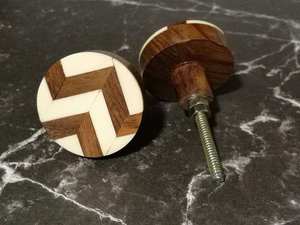 Perillas de Madera Cuadradas Tradicionales para Cajones de Cocina, Perillas para Puertas de Armarios, Decoración del Hogar, Mejor Precio de Mercado en India - Product Image 2