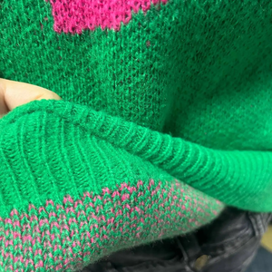 เสื้อคลุมคาร์ดิแกนไหมพรมถักสไตล์วินเทจสำหรับผู้หญิง ไซส์เดียว ผ้าฝ้าย ทรงโอเวอร์ไซส์ ระบายอากาศได้ดี เหมาะสำหรับฤดูหนาว สวมใส่สบายๆ แบบเดรสยาว - Product Image 2