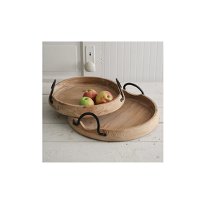 Plateau de service en bois le plus vendu avec poignée en métal plateau de service de restauration rapide au design antique avec aspect royal - Product Image 1