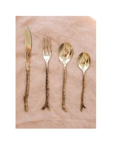 Ensemble de couverts en métal plaqué or de qualité supérieure pour les dîners de luxe et la décoration élégante de la cuisine domestique - Product Image 1