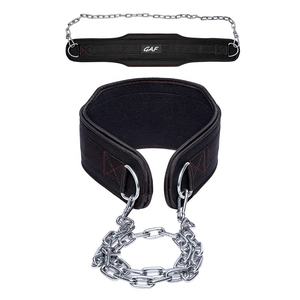 GAF Ceinture en néoprène pour haltérophilie Ceinture de traction avec chaîne pour la musculation Gym Musculation - Product Image 1