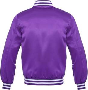 Chaquetas Varsity de Satén Semi-Sublimadas, Chaquetas de Satén Bordadas Hechas a Medida con Diseño Personalizado, Impresión por Transferencia de Calor - Product Image 6