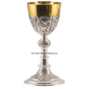 High Standard Quality Metal Silver Shiny Polished Attractive Look And Gold Plated Red <b>Wine</b> Glass <b>Goblet</b> Barware Accessories - Product Image 1
