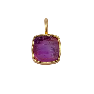 Colgante de Labradorita Natural con Acero Inoxidable, Baño de Oro Antideslustre, Diseño Clásico y Elegante, Engaste de Bisel, Piedra de Nacimiento, Ideal para Fiestas y Regalos - Product Image 4