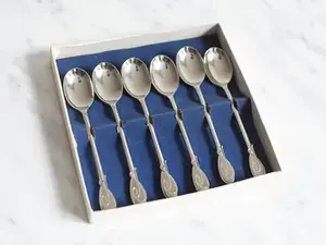 Cuchara DE BODA gris elegante de acero inoxidable de la India, cubiertos perfectos para el hogar, utensilios de cocina, artículos de Hotel, accesorio de cubiertos - Product Image 3