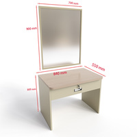 Table de toilette marine en aluminium avec miroir, plan de travail ignifuge pour cabine de bateau, avec tiroir verrouillable pour bateau