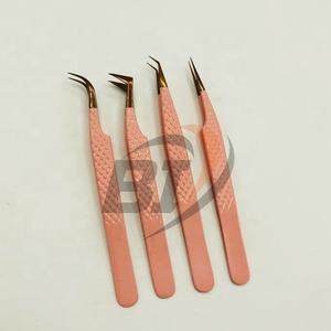 Aplicador de pestañas postizas de acero sostenible a granel profesional al por mayor pinzas de extensión de pestañas de volumen puntiagudo Etiqueta Privada - Product Image 3