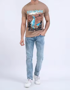 Camiseta de Hombre 100% Algodón, 280GSM, Peso Pesado, con Logotipo de Marca Impreso Personalizado, Talla Grande, Informal, Suministro del Fabricante - Product Image 3