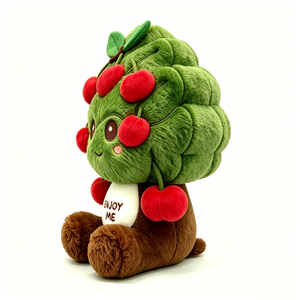 Peluche de cerezo personalizado, peluche de árbol frutal, peluche de arbusto de cerezo, lindo peluche de fruta de cereza - Product Image 4
