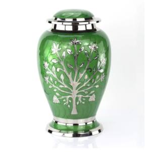 Urnes de crémation pour adultes en laiton au look unique Urnes funéraires en métal de la plus haute qualité avec une belle bande de gravure - Product Image 2