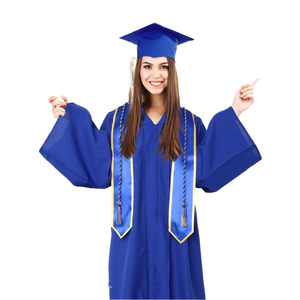Setelan Jubah Wisuda Dewasa Unisex 2025 dengan Topi dan Rumbai, Seragam Sekolah Matte untuk Perguruan Tinggi dan Sekolah Menengah, Terbuat dari 100% Poliester Tigeen - Product Image 3