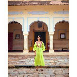 Robe midi verte Parrot pour femme, taille unique, taille élastique, respirante, col carré et col halter, pour les loisirs ou les soirées - Product Image 4