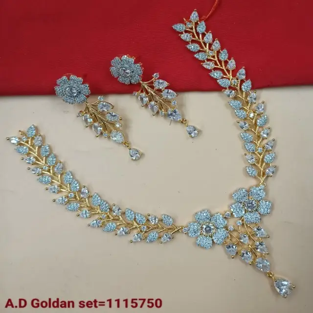 Gioielli all'ingrosso di diamanti americani Set di gioielli da sposa placcati in oro e argento