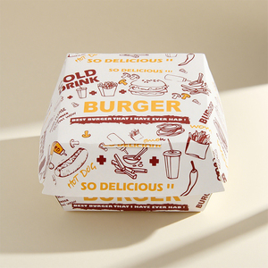 Emballages jetables haut de gamme imprimés, imperméables, doublés <span class=keywords><strong>d</strong></span>'éponge, portables, pour plats à emporter, fast-food, hamburgers, hot-dogs, poulet frit - Product Image 6
