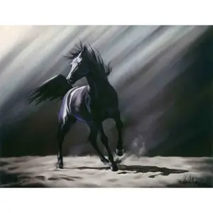 Kim McElroy Wild Spirit Equine Art KMA020AT azulejo de decoración de acento de caballo para paredes exteriores Firebrick para dormitorios salas de estar - Product Image 1