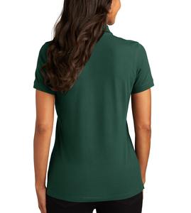 เสื้อโปโลผ้าฝ้ายสำหรับผู้หญิงเสื้อกอล์ฟสีพื้นมีกระดุมติดโลโก้ตามสั่ง - Product Image 3