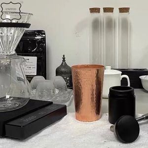 Copa de cobre puro Mint Julep Glass Copa de cobre para beber con beneficio Ayurvédico Copa de cobre martillada - Product Image 3