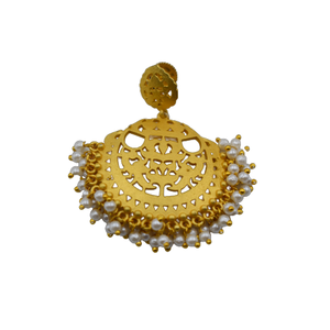 Joyería más vendida, Material de latón y pendiente de tuerca de piedra nácar chapado en oro, joyería de diseñador para mujeres y niñas - Product Image 4