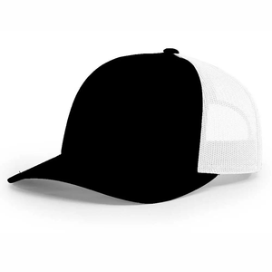 Custom <b>Black</b> Trucker <b>Cap</b> Mesh Back Snapback Hat Blank Front Panel Adjustable Unisex Headwear Bulk Wholesale - Product Image 2